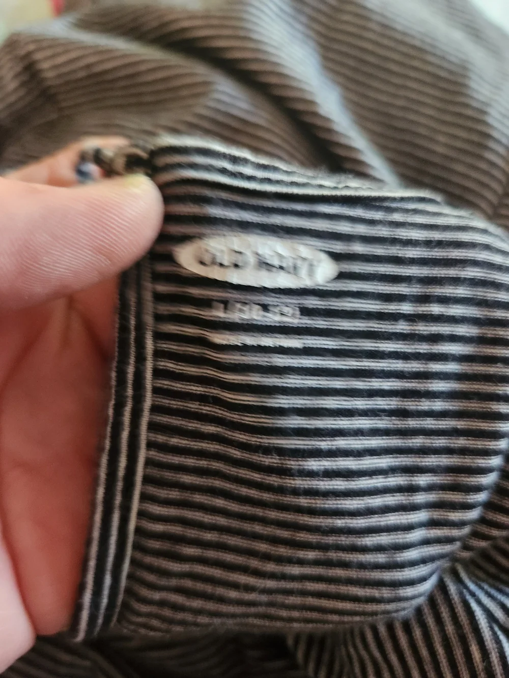 Old Navy Black and White Striped Short-Sleeve Jumpsuit
